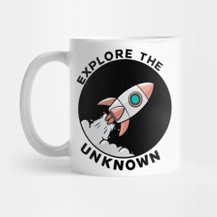 Explore The Unknown Space Odyssey Explorer Rocket Mug